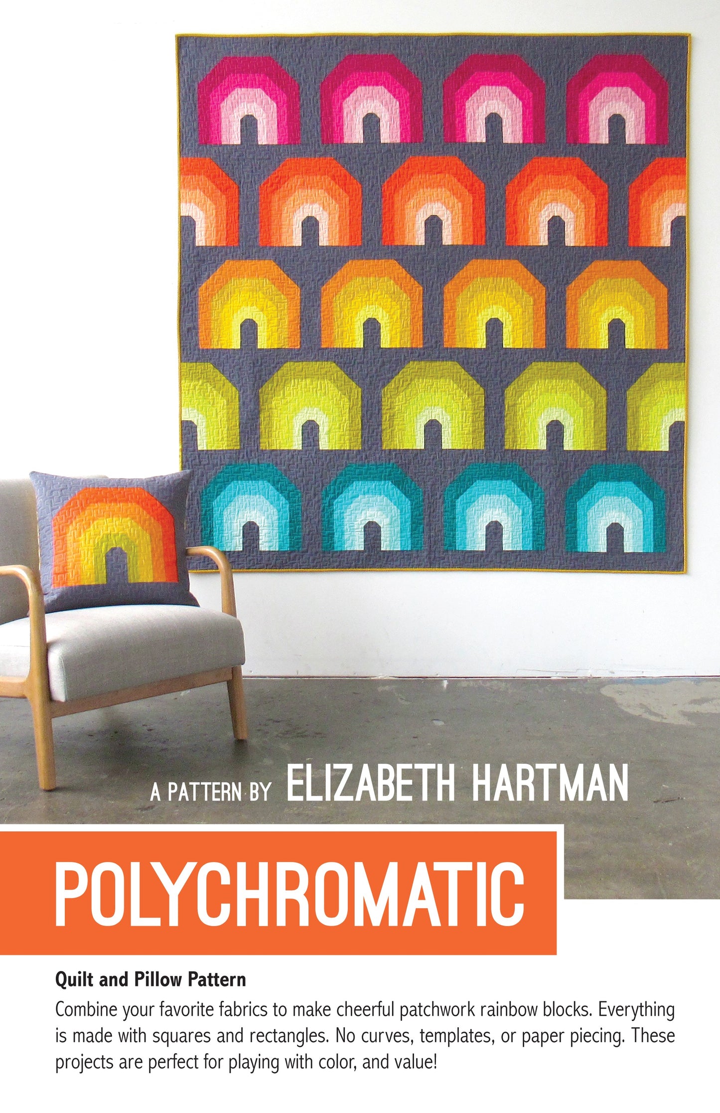 Polychromatic Quilt Pattern- 73" x 76"