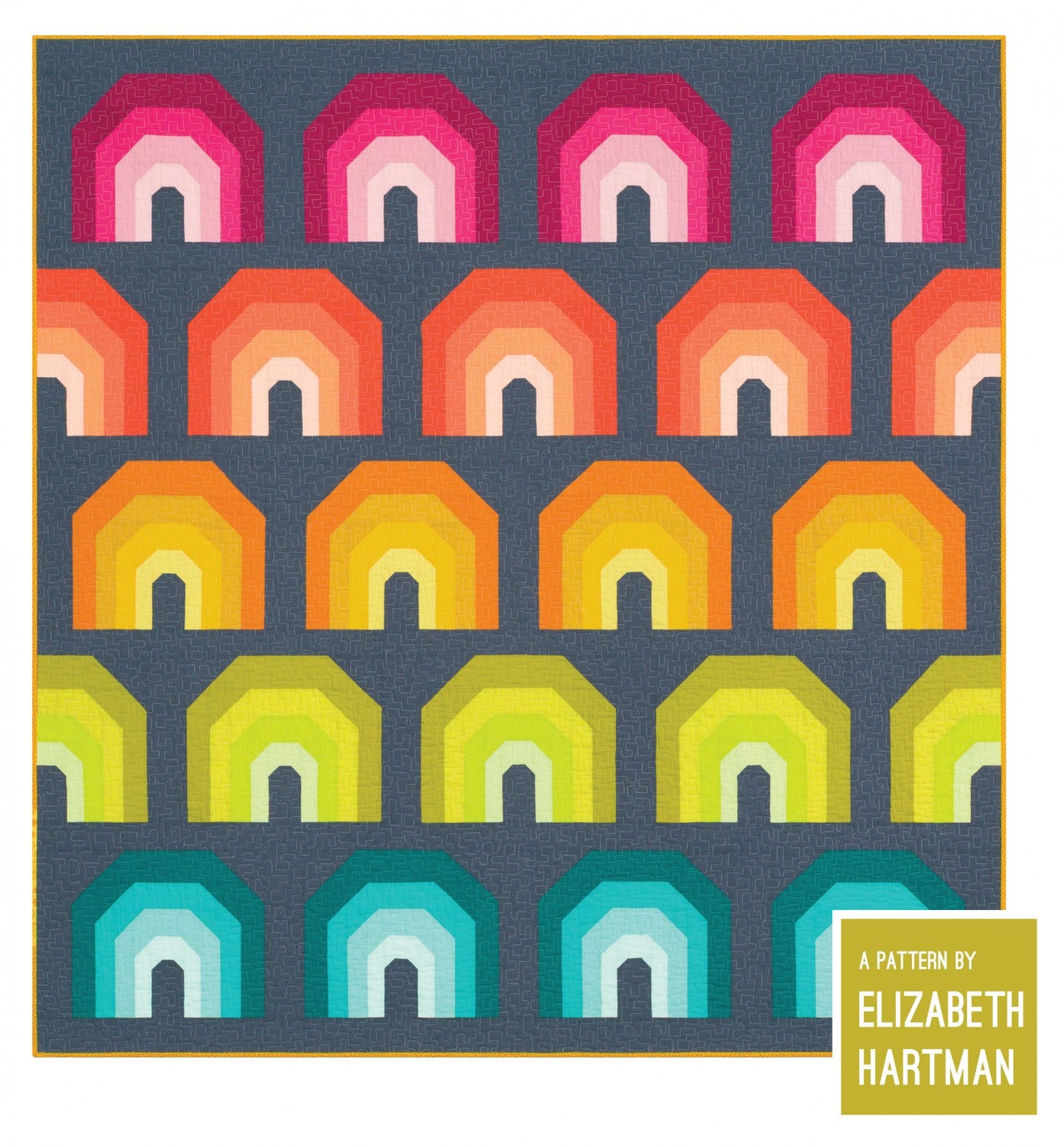 Polychromatic Quilt Pattern- 73" x 76"