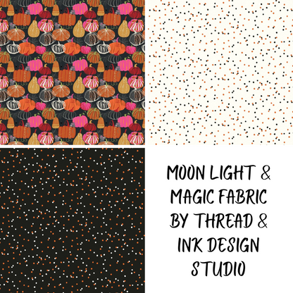 Moon Light & Magic Fabric by Thread & Ink Design Studio