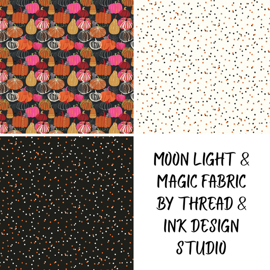 Moon Light & Magic Fabric by Thread & Ink Design Studio