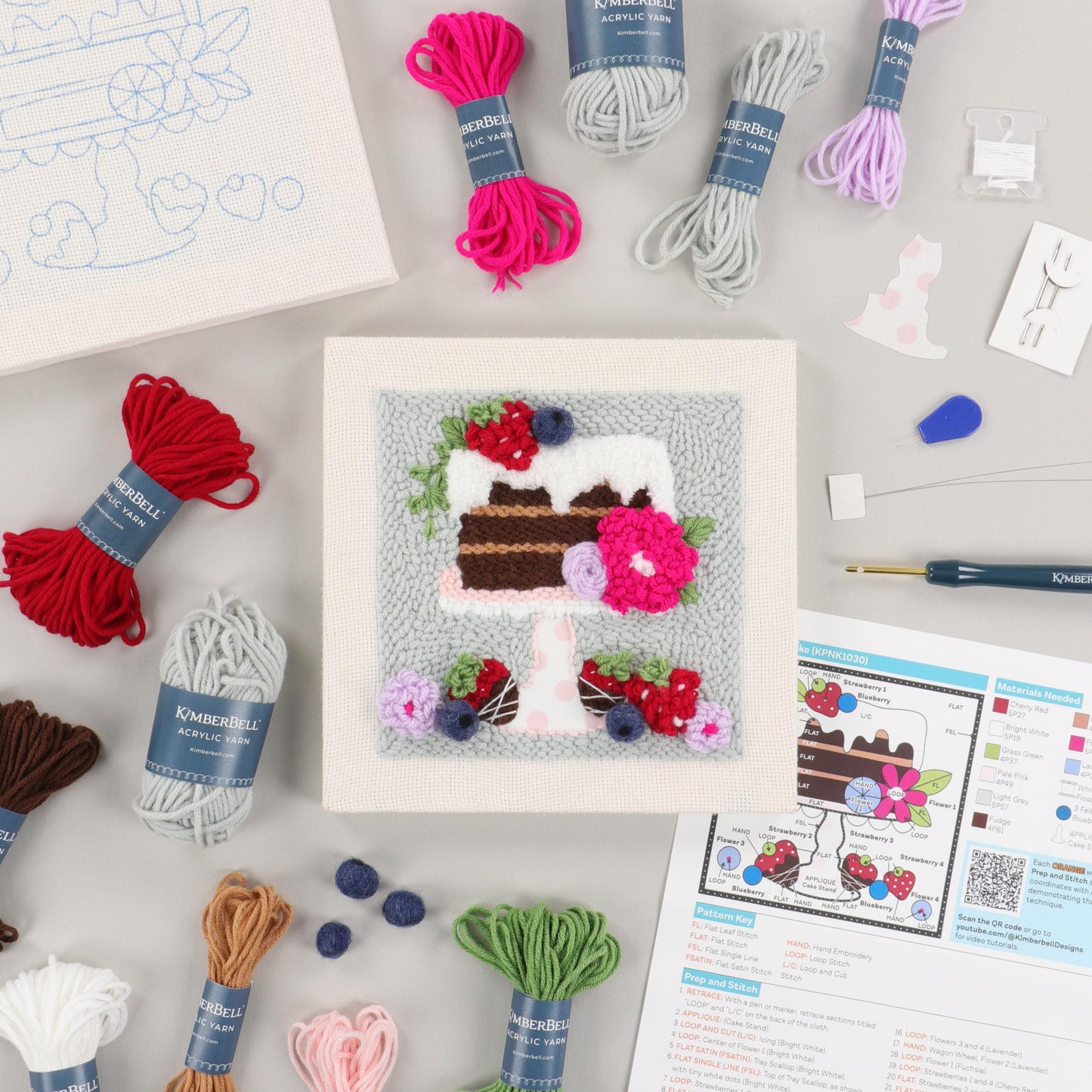 Kimberbell Piece of Cake Punch Needle Kit *Preorder*
