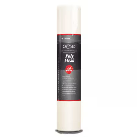 Poly Mesh White- Cutaway 15in x 10yds