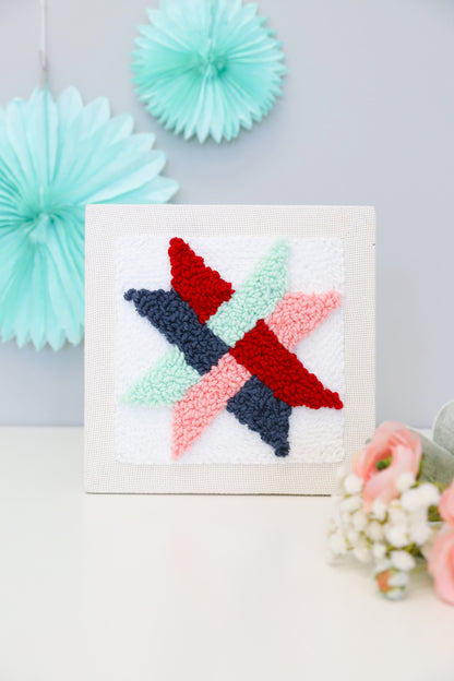 Woven Star Quilt Block Punch Needle Kit *Special Order*