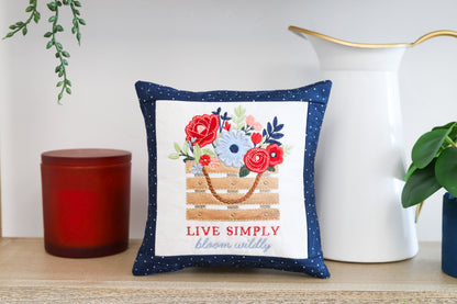 Country Blooms 8x8" Pillow