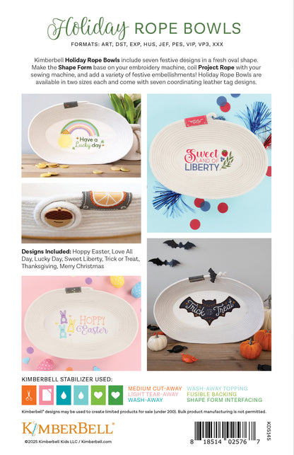 Kimberbell Holiday Rope Bowls