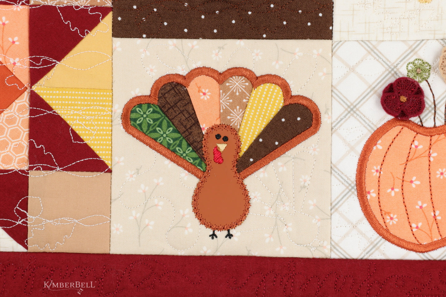 KimberBell In All Things Give Thanks 22"x22" Pillow, Fabric Kit