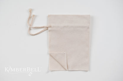KimberBell Canvas Cinch Sack Blank, Pack of 2, Beige