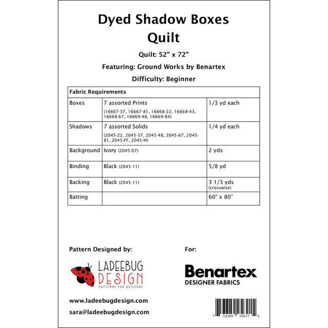 Shadowboxes Pattern Dyed Shadow Boxes Pattern – Leabu Sewing Center