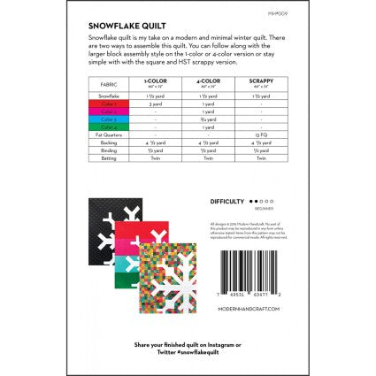 Snowflake Quilt- Fabric Kit & Pattern