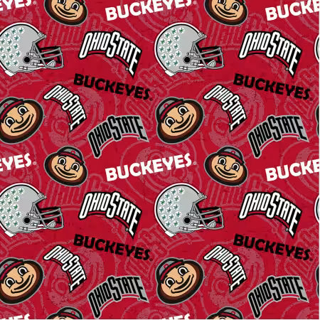 Ohio State Tone on Tone Fabric