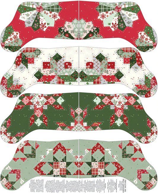 Mistletoe & Holly 35 1/2in x 43in Stockings Panel