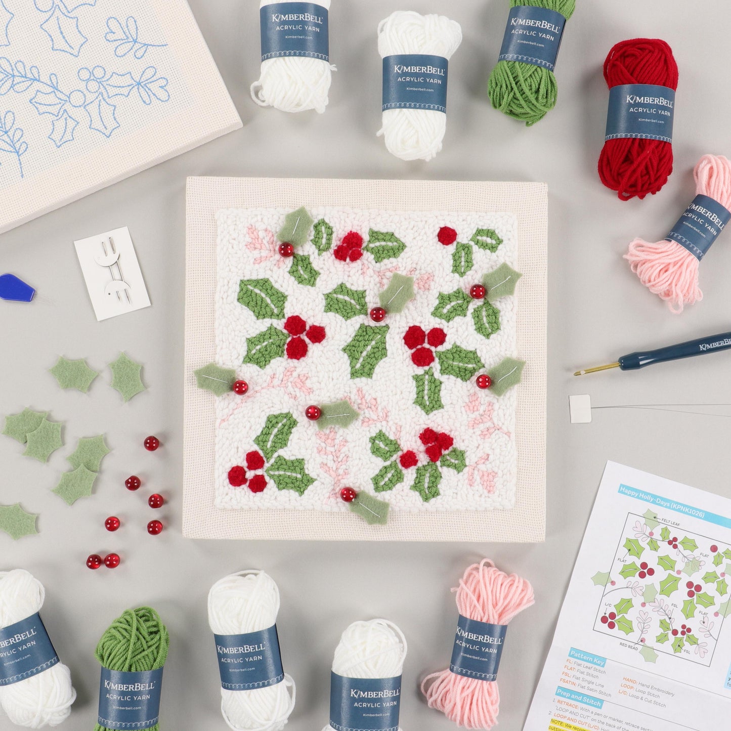 Happy Holly-Days Punch Needle Kit *Preorder*