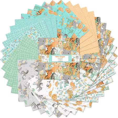 Safari Snuggles, 10in Squares 42pcs