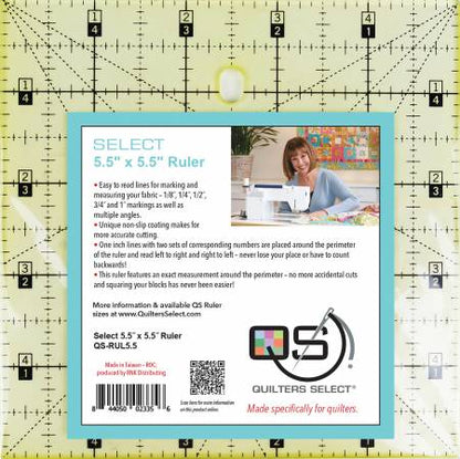 Quilters Select Non-Slip Rulers, Various sizes