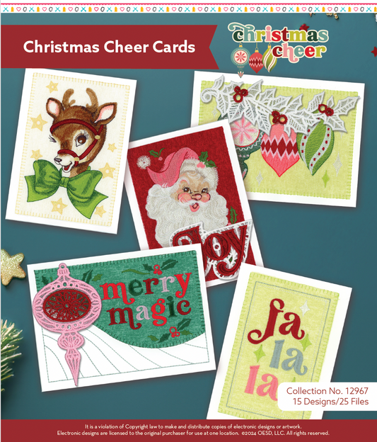 Christmas Cheer Cards Design USB - OESD 12967