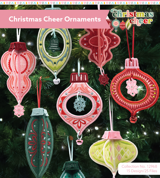 Christmas Cheer Ornament Design USB - OESD 12968