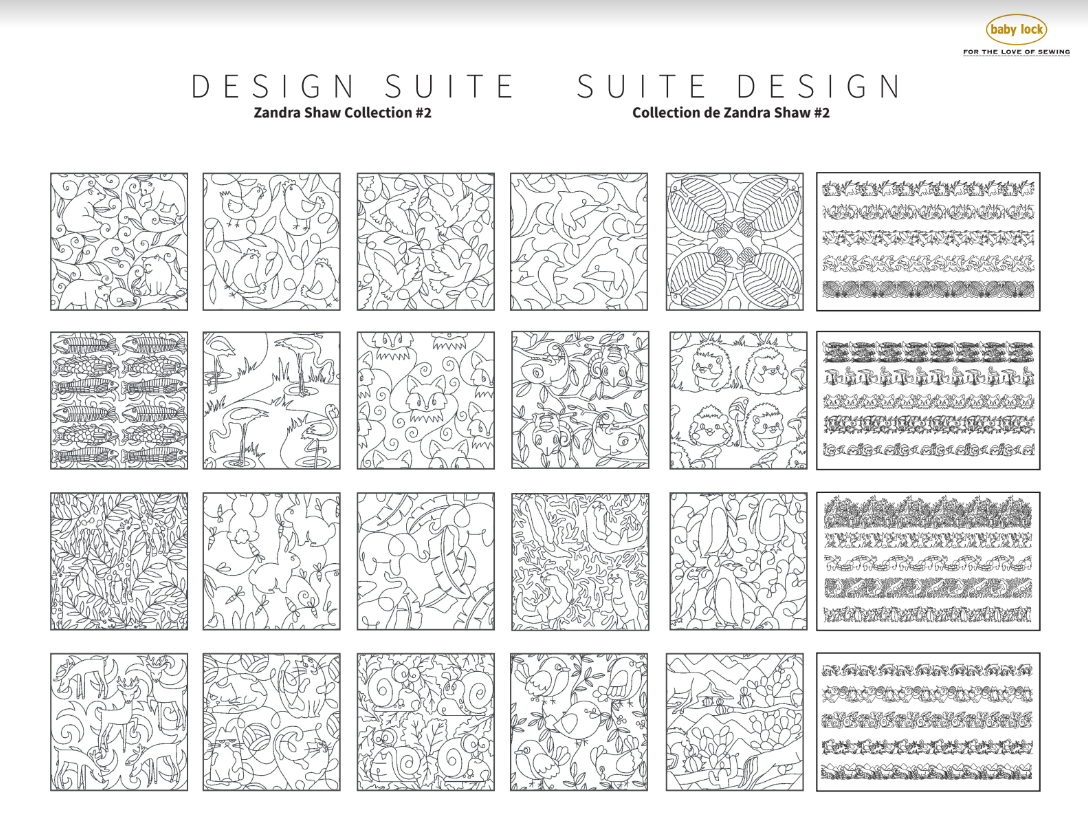 BabyLock Design Suite collections Decorative fills and Motifs