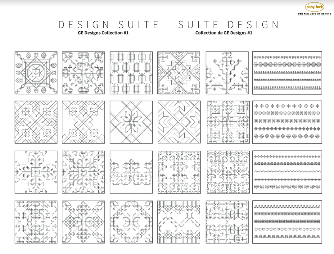 BabyLock Design Suite collections Decorative fills and Motifs