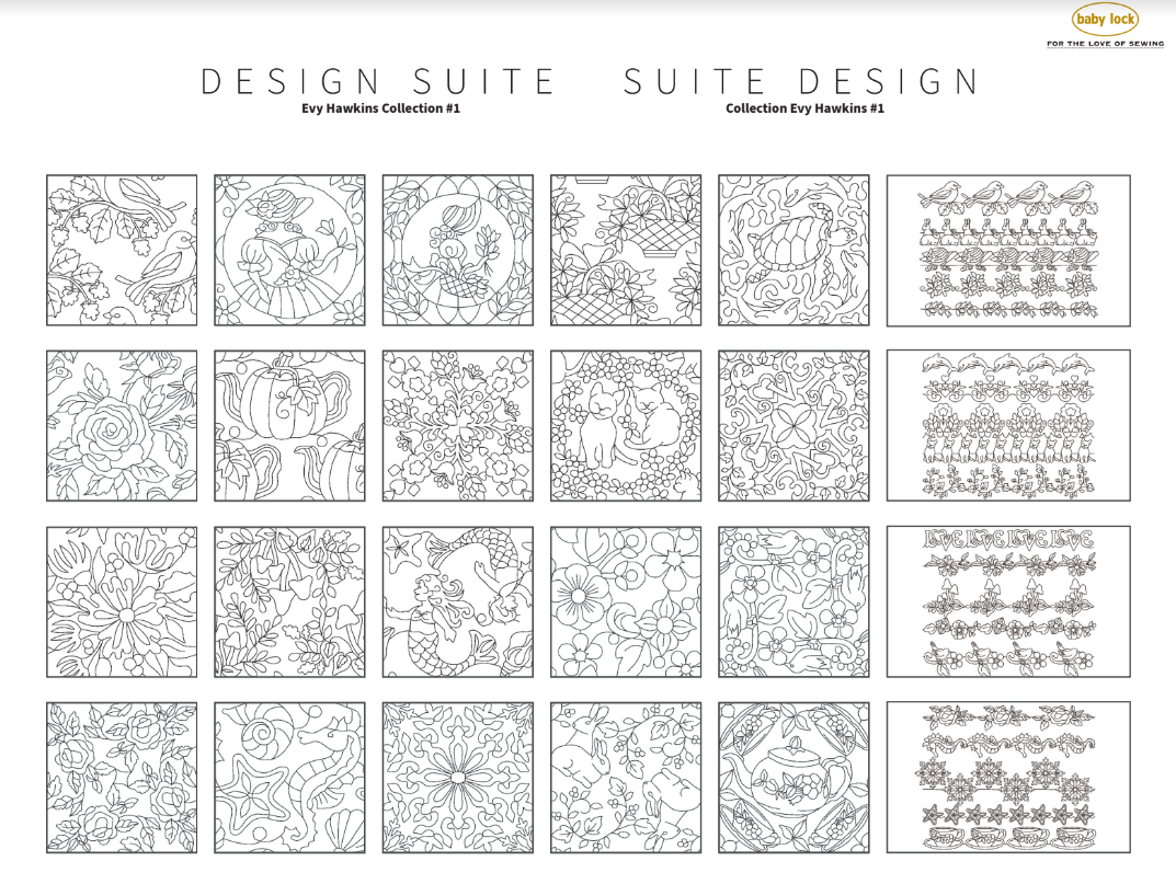 BabyLock Design Suite collections Decorative fills and Motifs