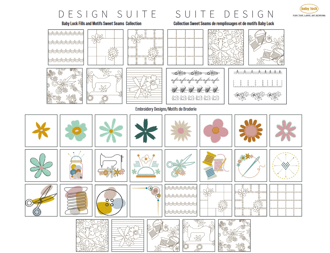 BabyLock Design Suite collections Decorative fills and Motifs