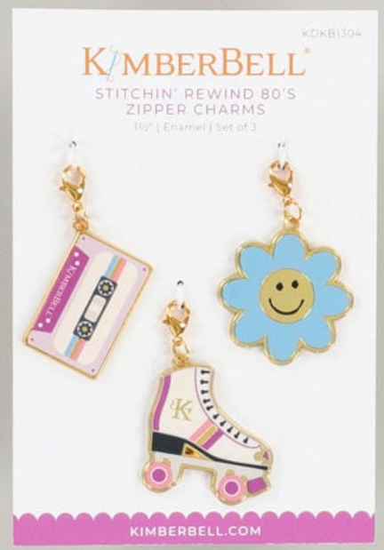 Kimberbell 80’s Zipper Charms, 3 ct