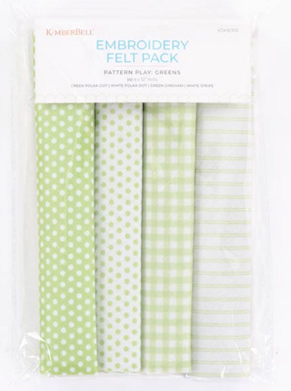 Kimberbell Embroidery Felt Pack, Pattern Play: Greens