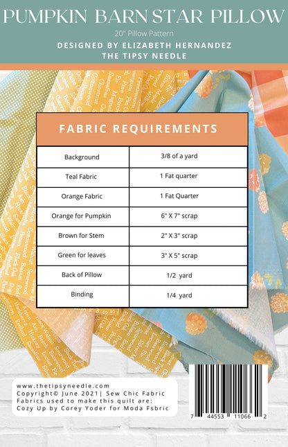 Pumpkin Barn Star Pillow Pattern