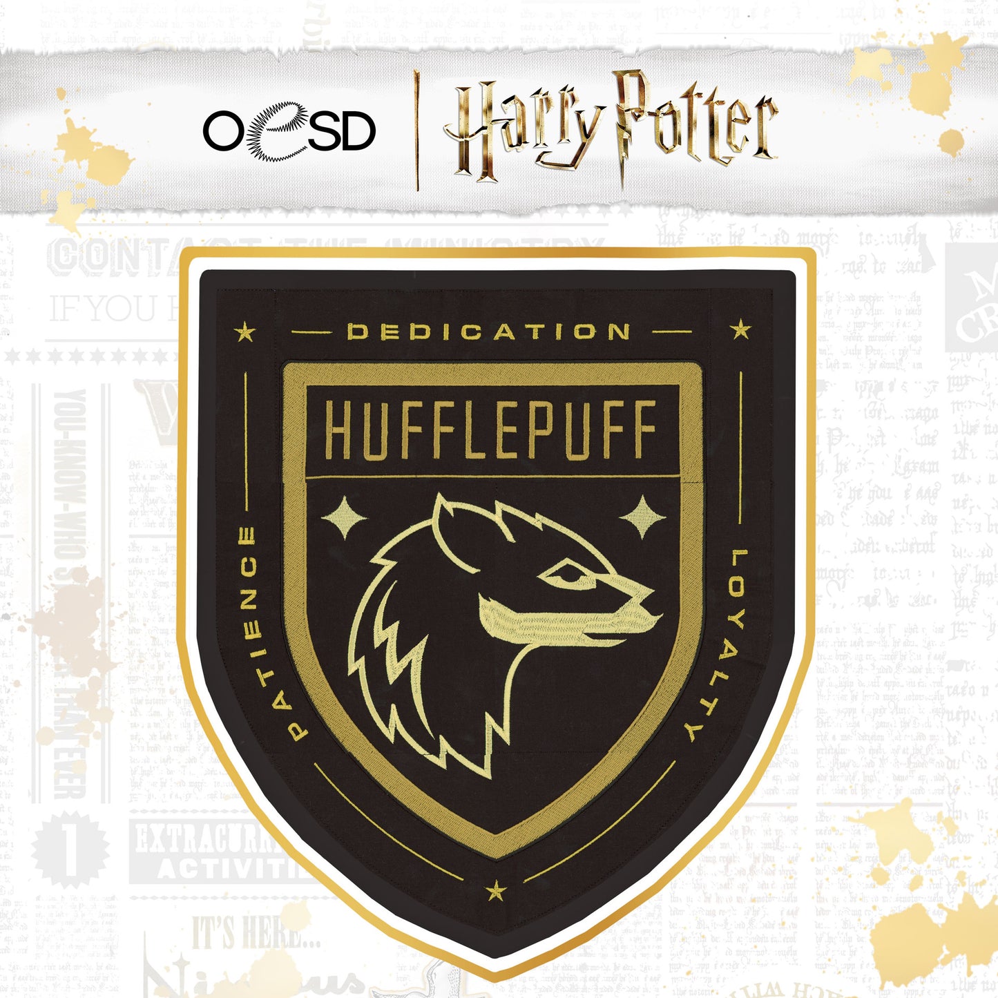Hufflepuff Tiled House Banner Design