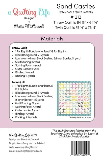 Sand Castles Expandable Quilt Pattern by Sherri McConnell