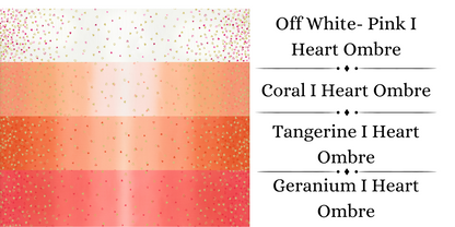 Coral Heart Strings Quilt Kit