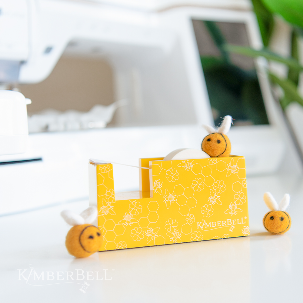 KimberBell Paper Tape Dispenser, Yellow Honeycomb