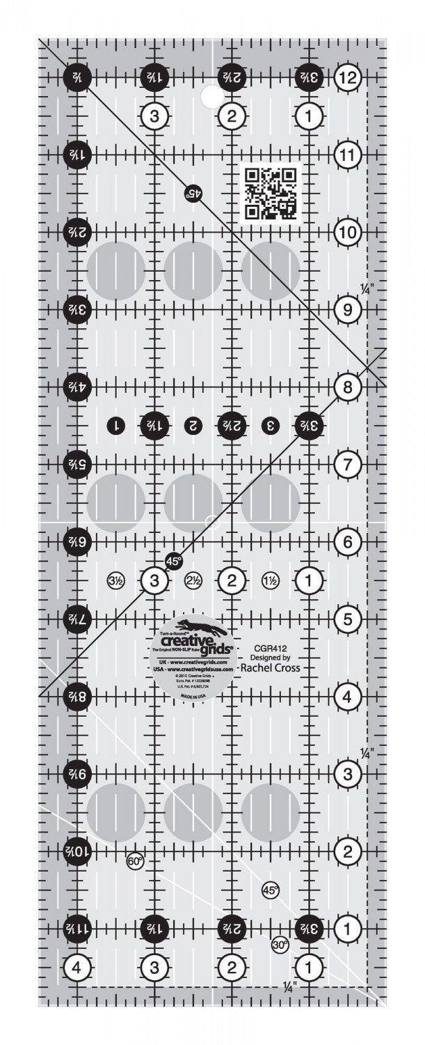 Creative Grids Square It Up or Fussy Cut Square Quilt Ruler