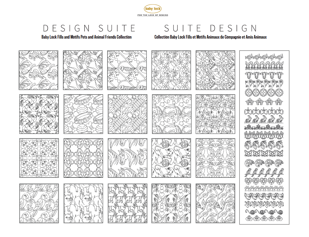BabyLock Design Suite Collections and Decorative Fills & Motifs