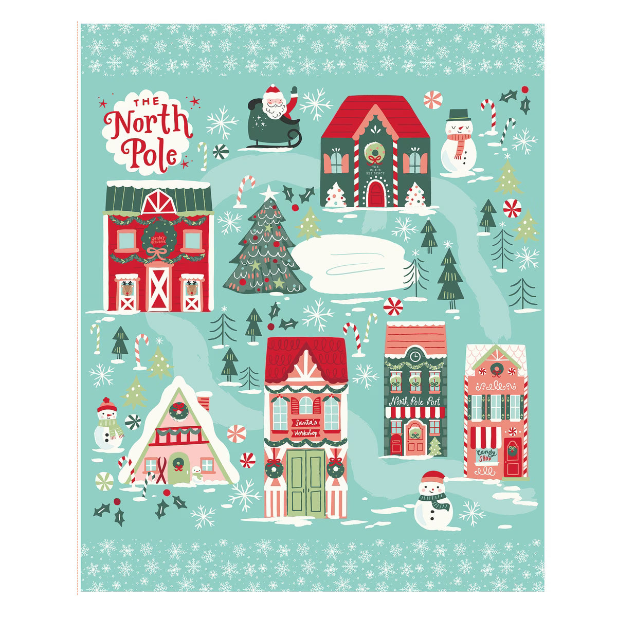 The North Pole Flannel Collection by Riley Blake Designs