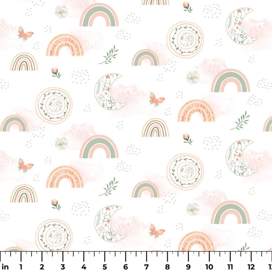 Moon Beam Garden Nursery Flannel