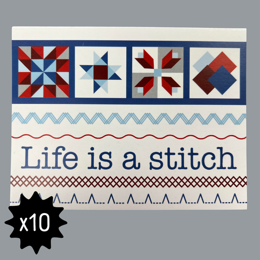 Life is a Stitch 10 Card Bundle