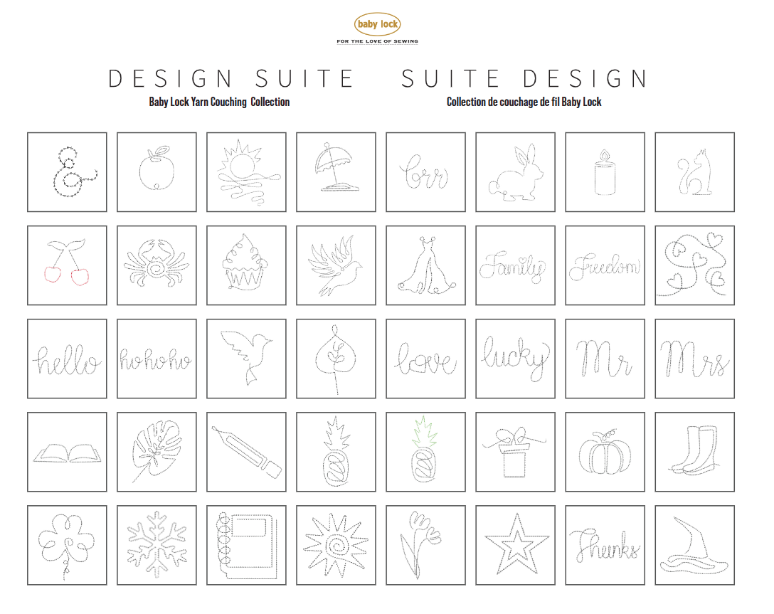 BabyLock Design Suite Collections and Decorative Fills & Motifs