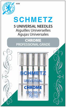 Chrome Universal Schmetz Needle 5 ct, Size 70/10