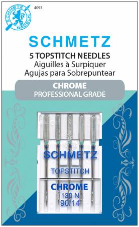 Chrome Topstitch Schmetz Needle 5 ct, Size 90/14