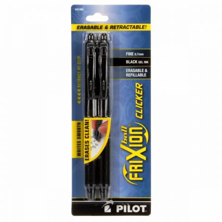 Frixion Clicker Pen Black Fine Point 0.7mm 2pk