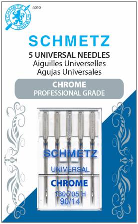 Chrome Universal Schmetz Needle 5 ct, Size 90/14