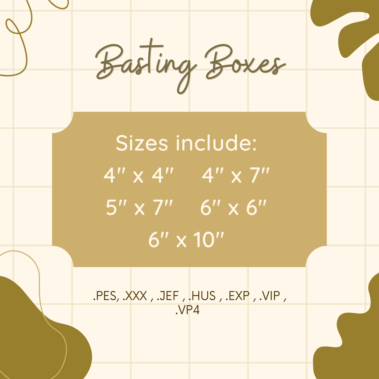 Basting Box, Embroidery File Leabu Sewing Center