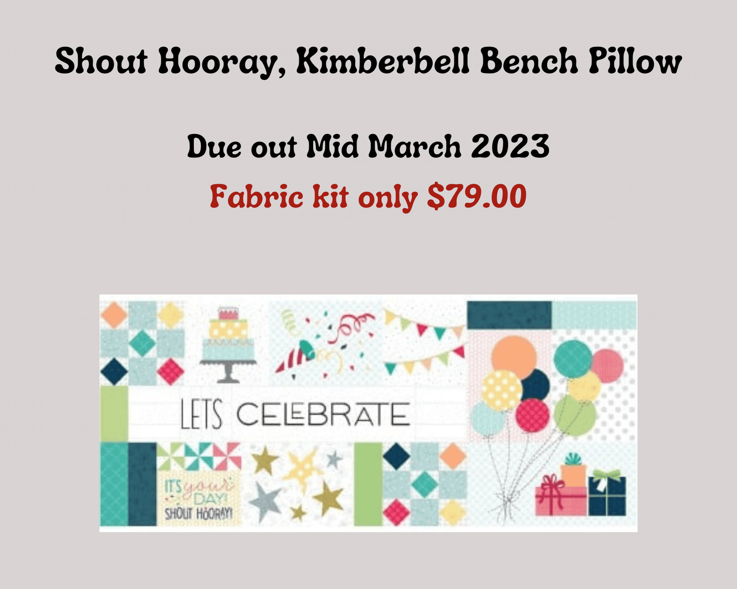 Shout Hooray Kimberbell Bench Pillow