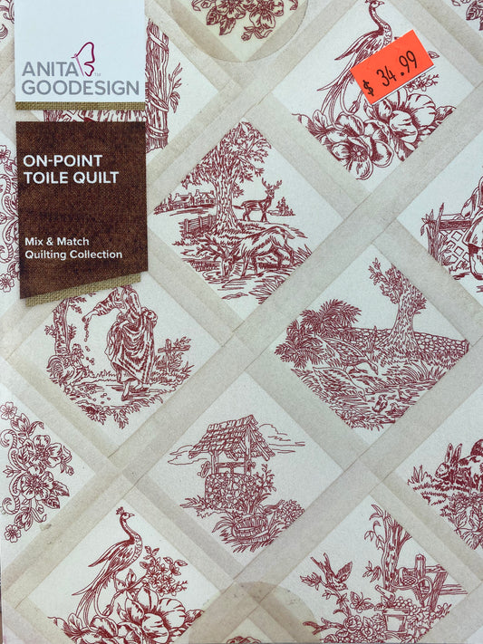 On-Point Toile Quilt by Anita Goodesign