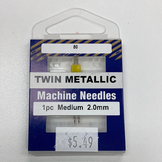 Klasse Twin Metallic Needle 80 2.0mm