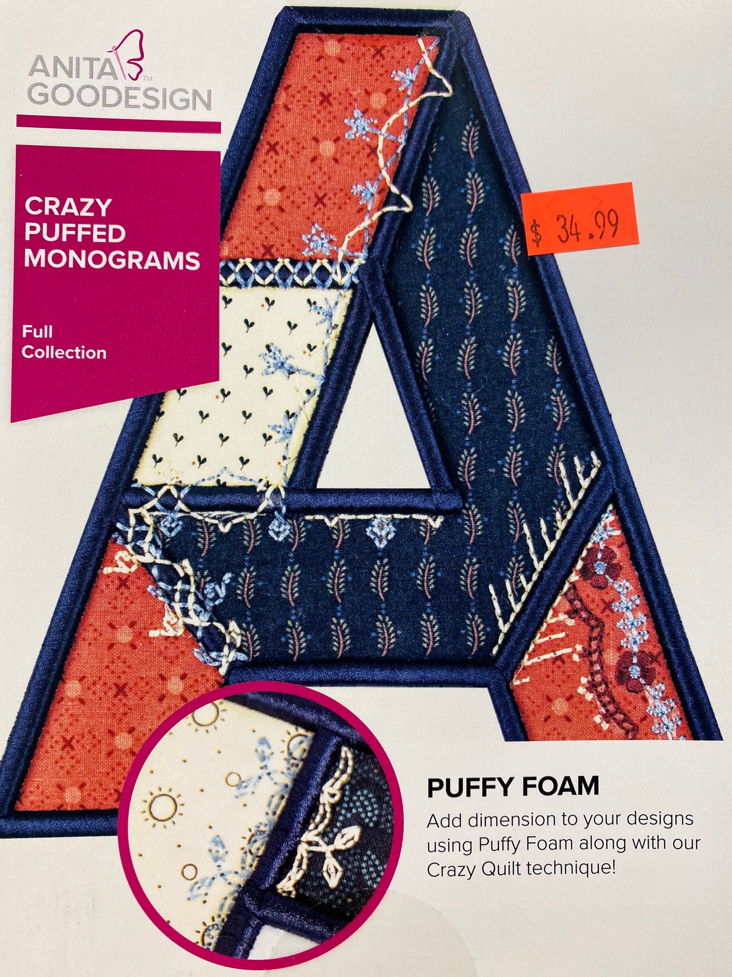 Crazy Puffed Monograms by Anita Goodesign