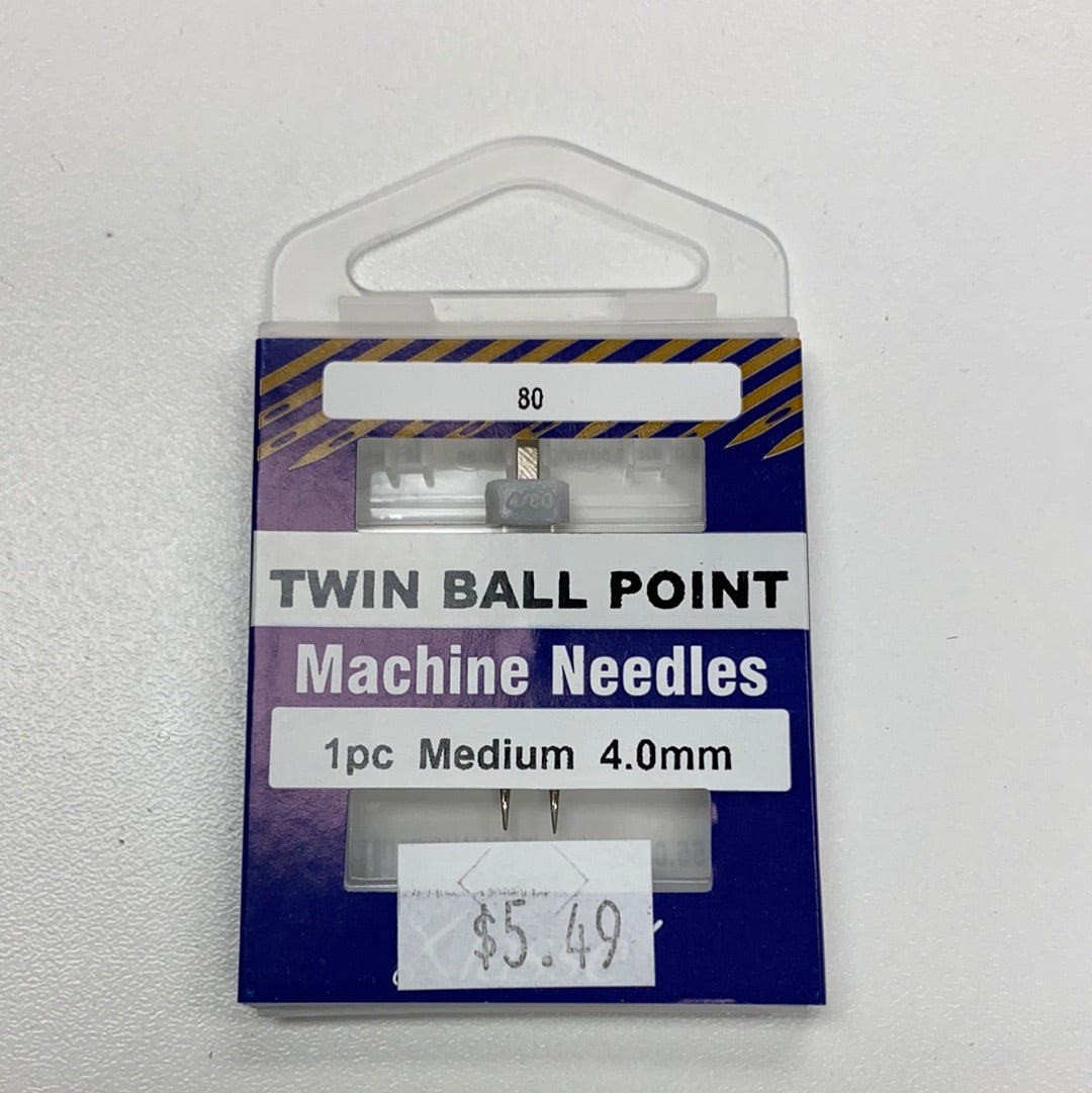Klasse Twin Ball Point Needle 80 4.0mm