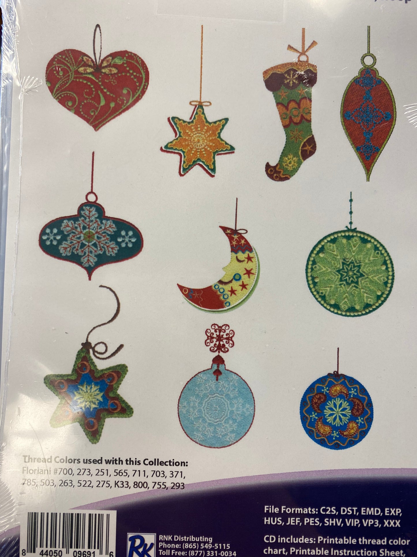Holiday Ornaments, Embroidery Design