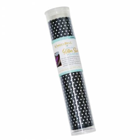 Embroidery Glitter - Black Polka Dot