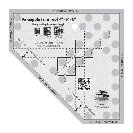 Creative Grids Pineapple Trim Tool Mini Quilt Ruler